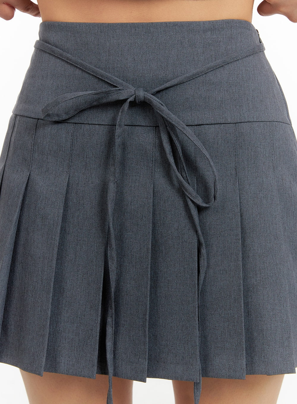 Bowknot Pleated Mini Skirt OA429