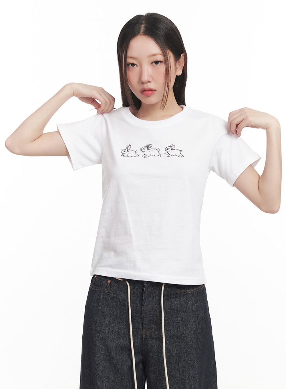 Sweet Bunny Graphic Top IM528