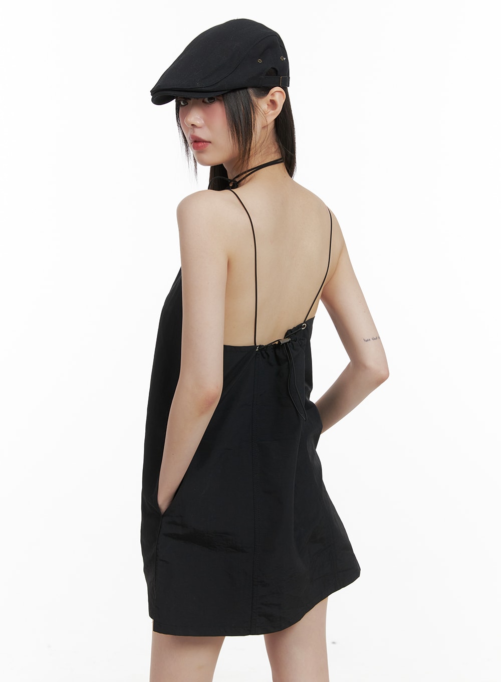 Shirred Sleeveless Mini Dress CA422