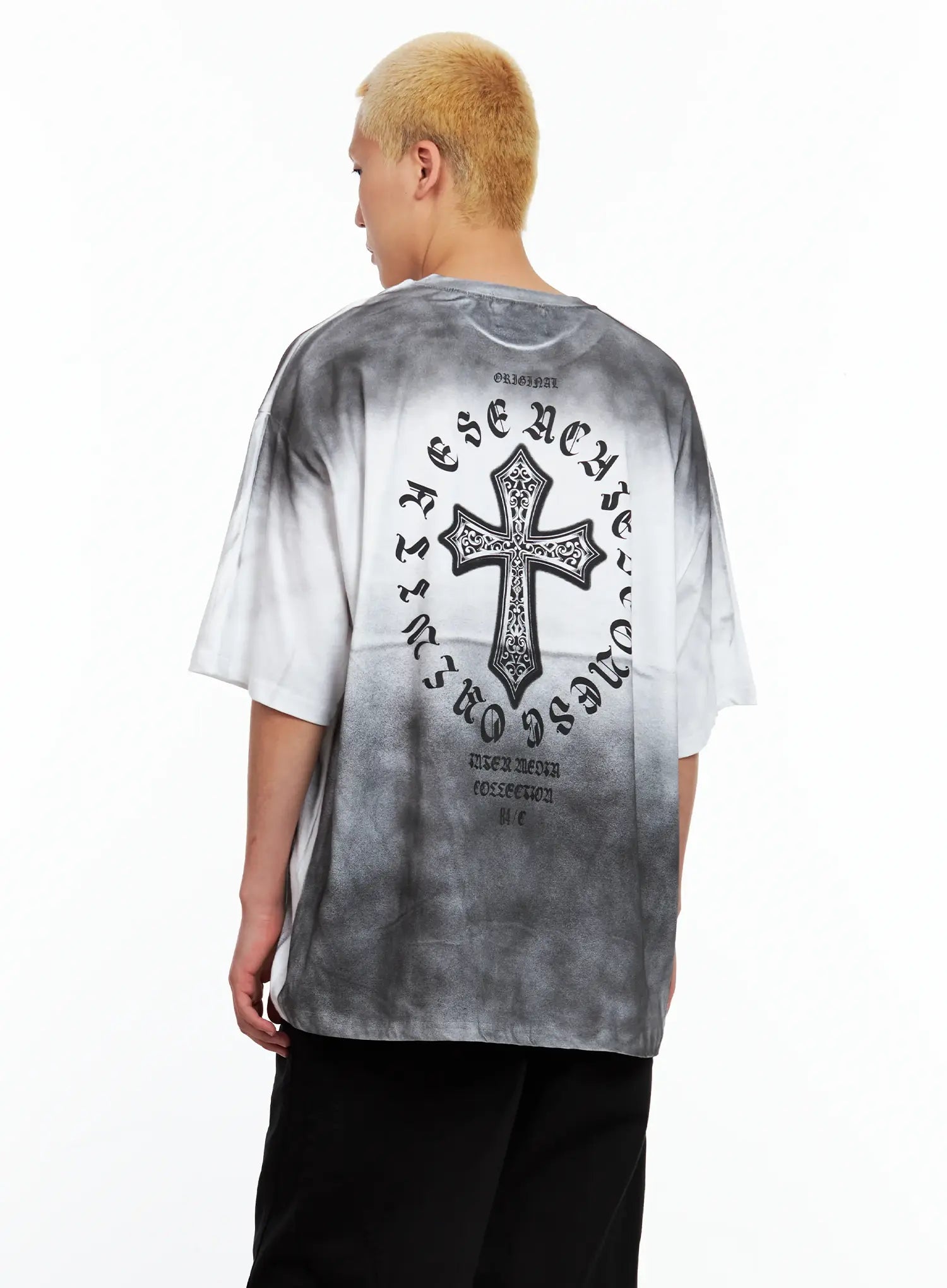 Men's Gradient Graphic Oversized Tee IL511