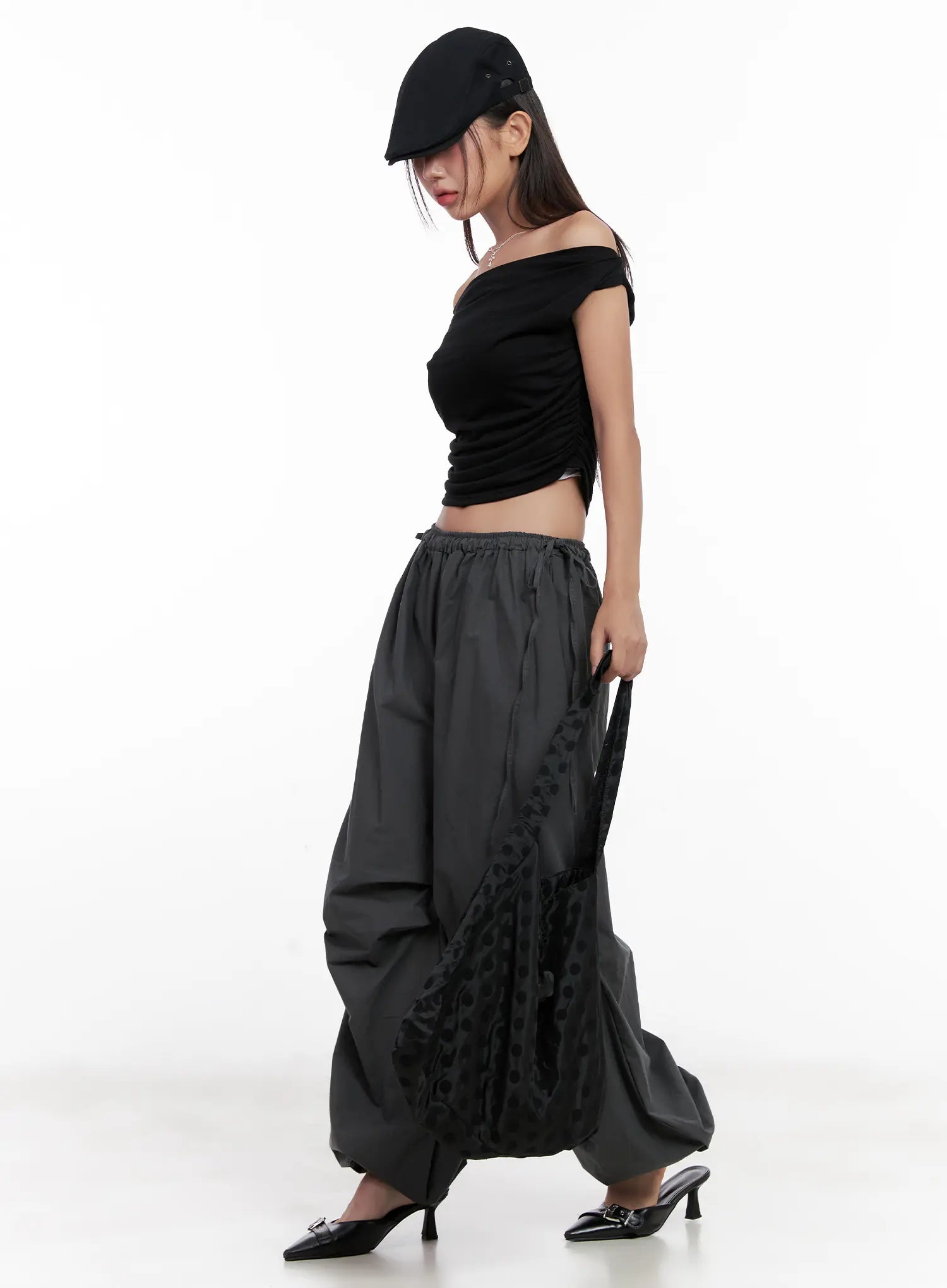 Pleated Wide-Leg Joggers CL518