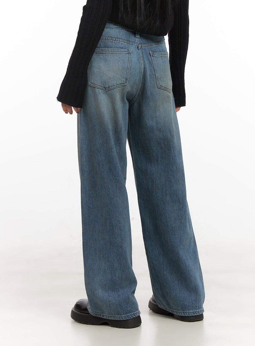 Christine Washed Wide-Leg Jeans CJ517
