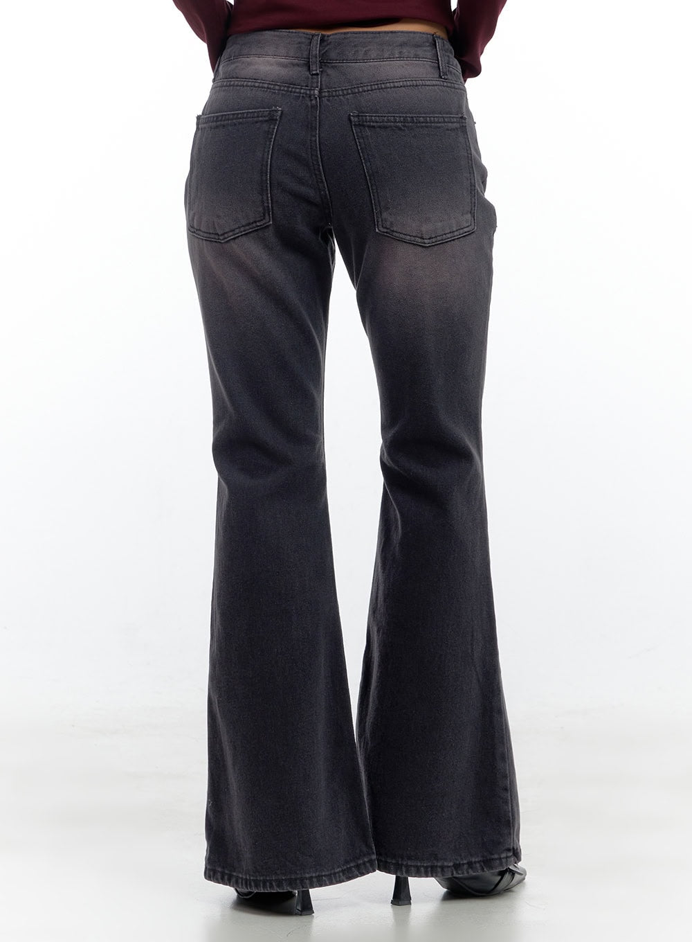 Felice Purple Washed Slim Fit Bootcut Jeans CS424