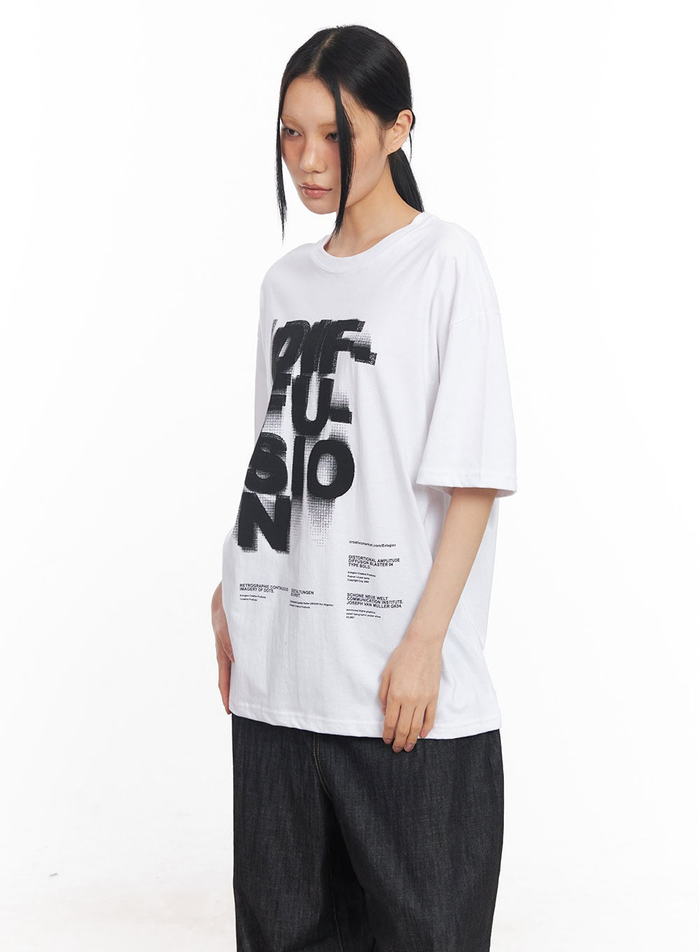 Spray Graphic Oversize T-Shirt  CY528