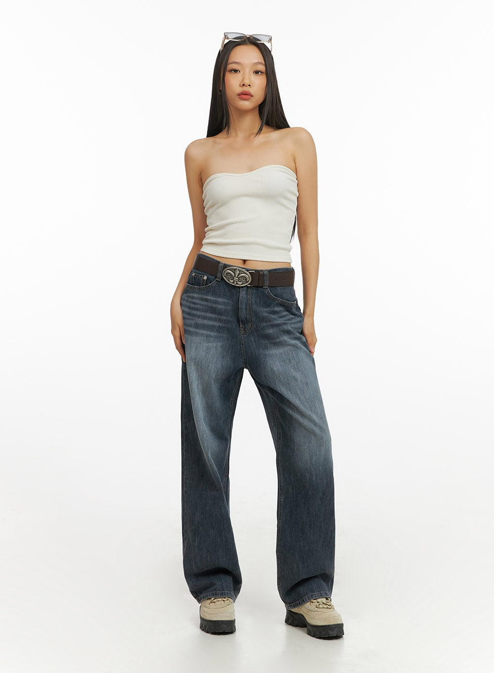 Wide Fit Straight Jeans IY422