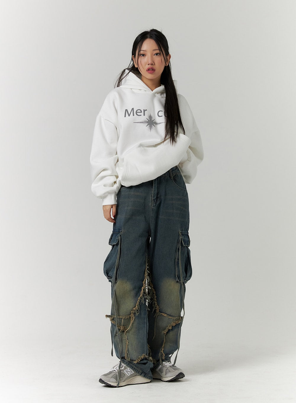 Graphic Lettering Hooded Sweatshirt CD312