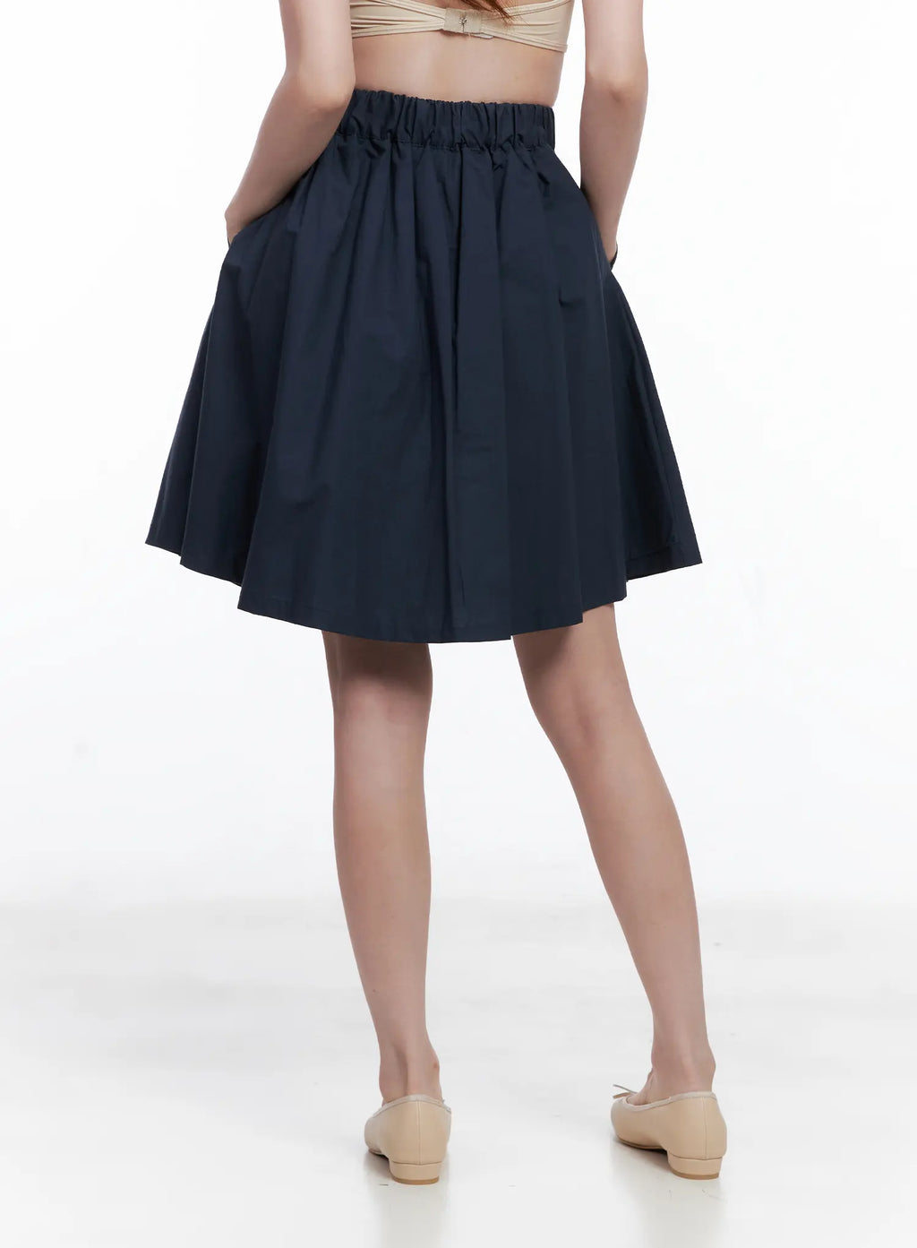 Pintuck A-Line Pleated Knee Length Skirt CG520