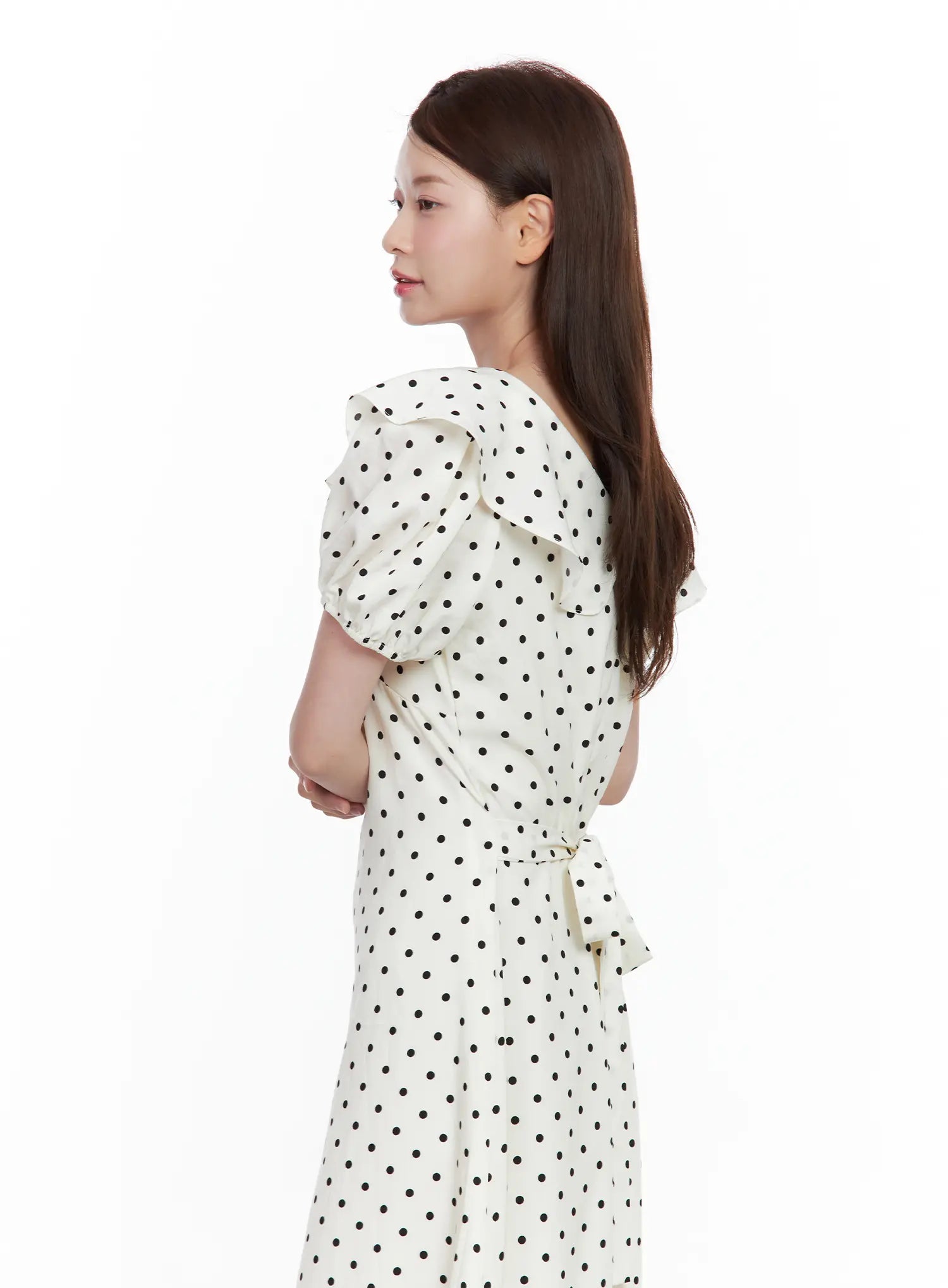 Vintage-Inspired Polka-Dot Dress CL502