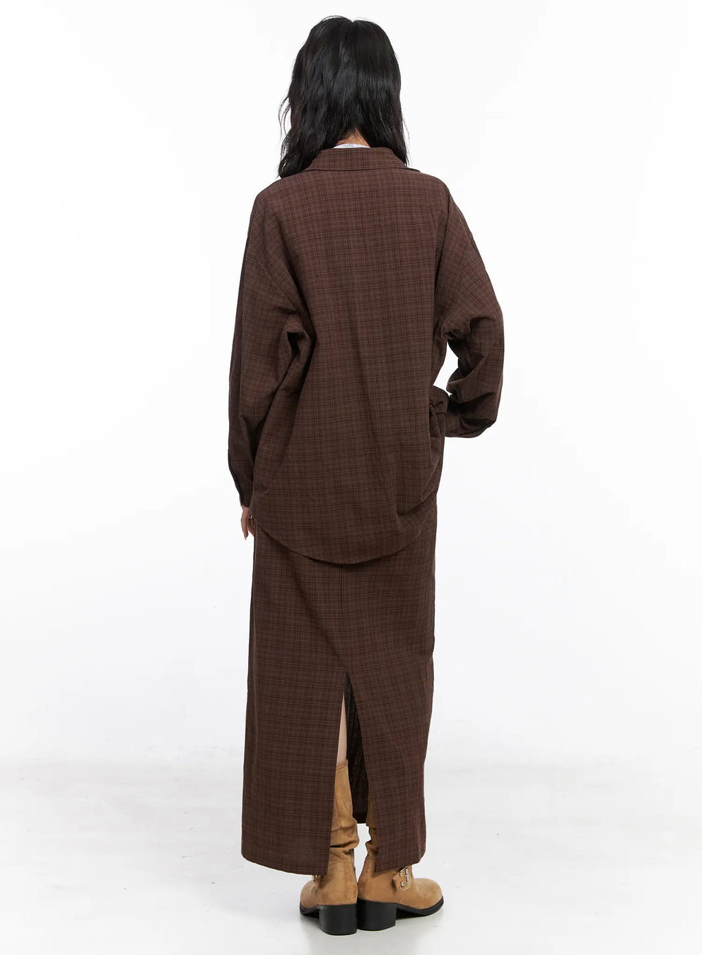 Plaid Maxi Skirt CC1809