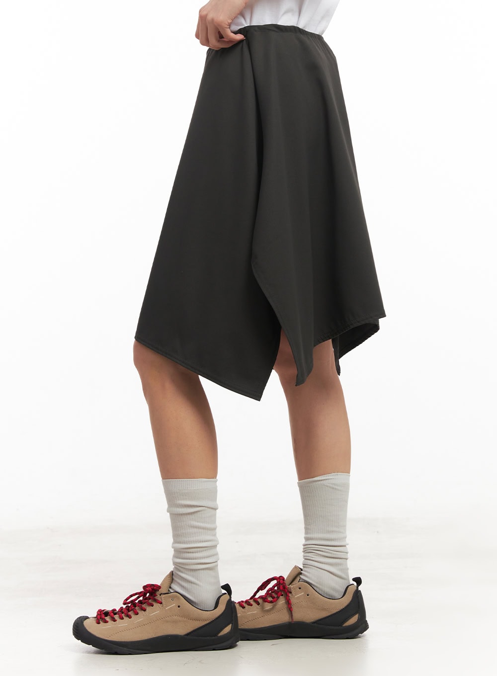 Asymmetric Flared Midi Skirt CM504
