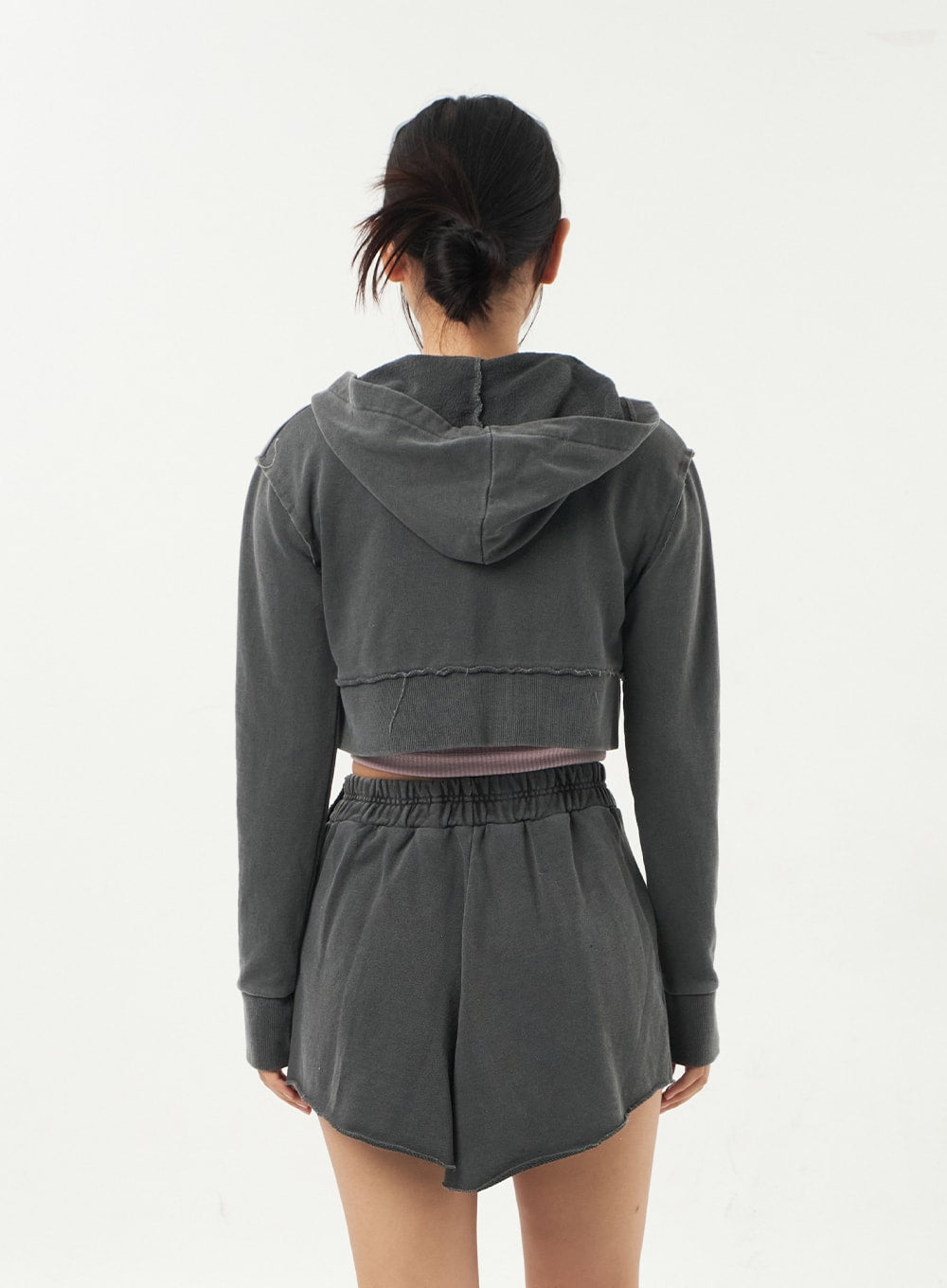 Cropped Zip-Up Hoodie CA325