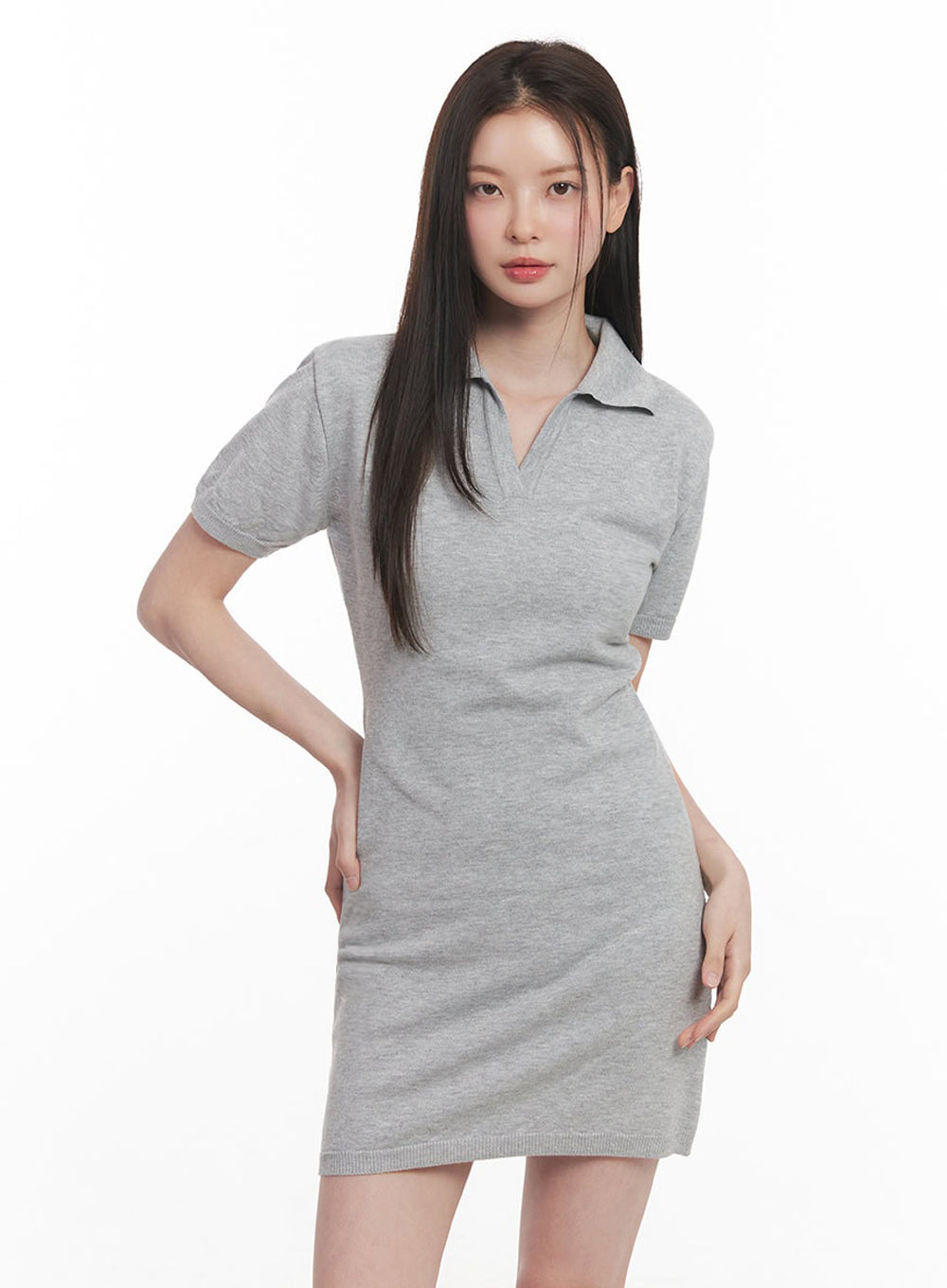 Collared Slim Mini Dress IY509