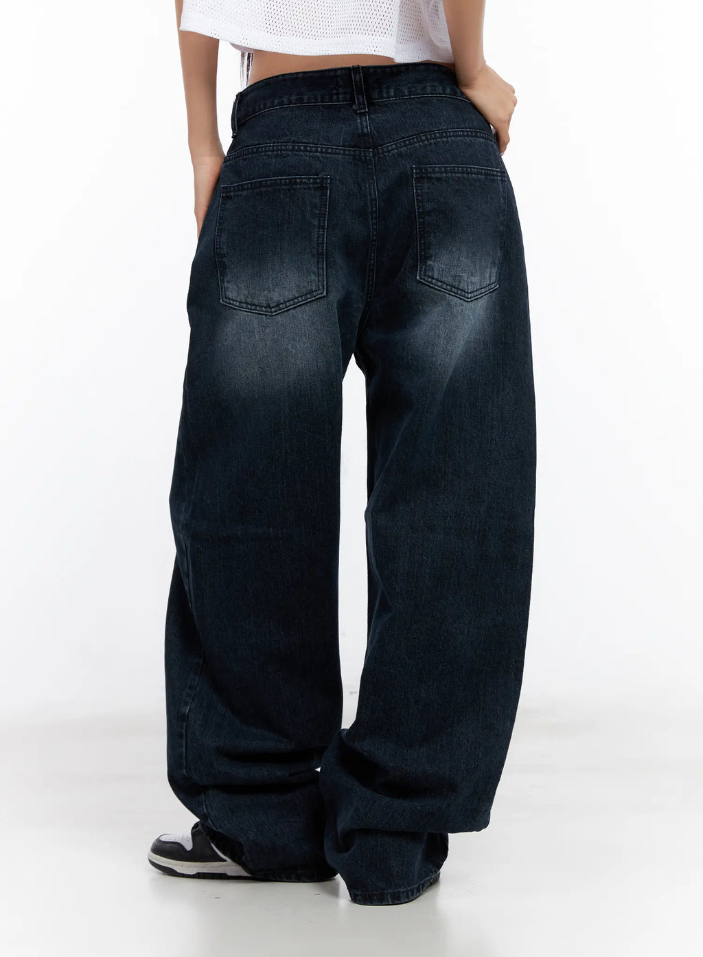 Chungha Washed Wide-Leg Denim Jeans CL530