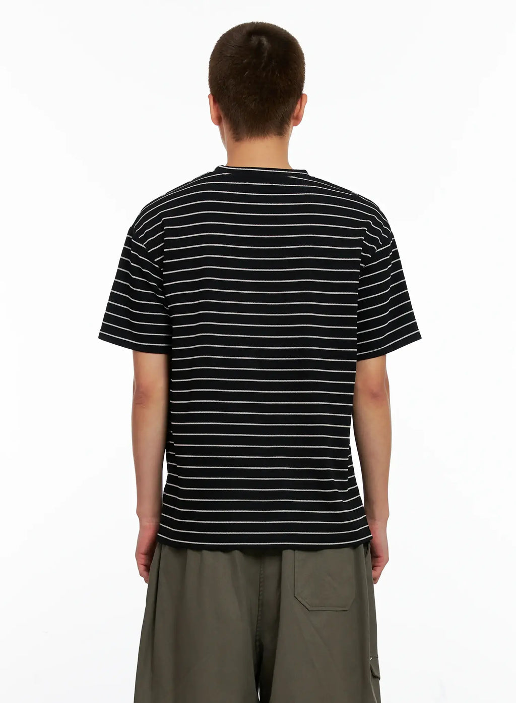 Men's Striped Relaxed-Fit Tee IG511
