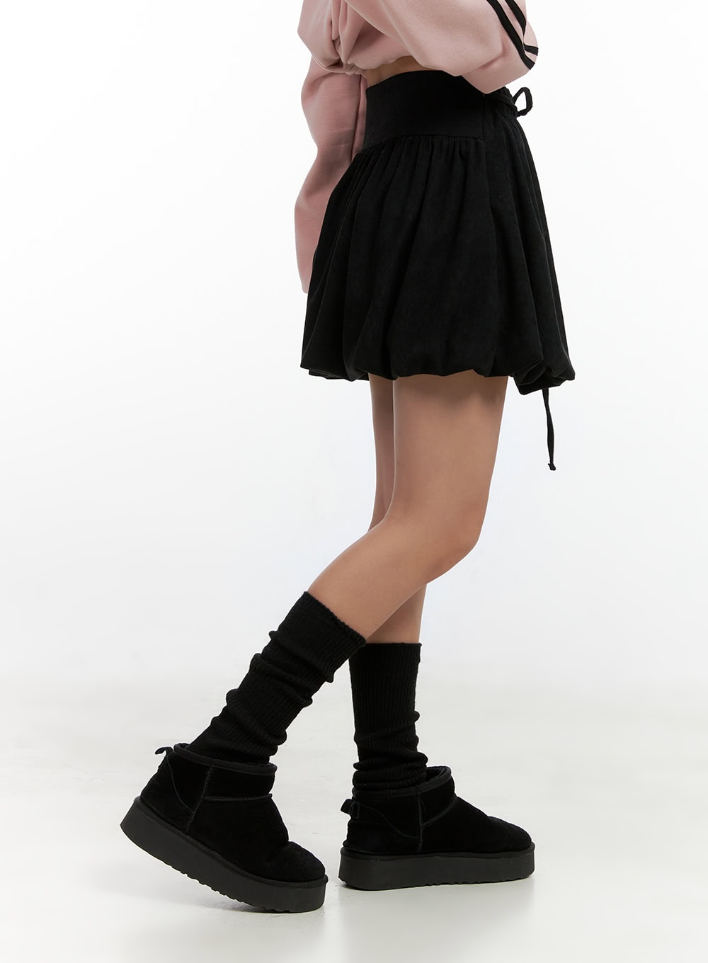 Corduroy Solid Mini Skirt CN412