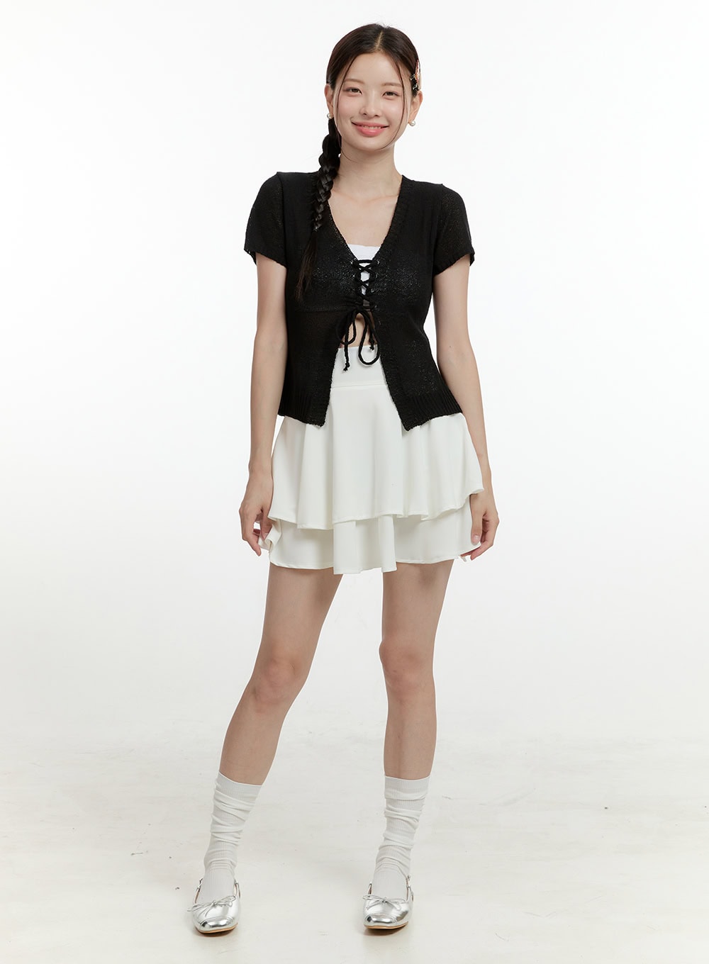 Flare Ruffle Mini Skirt OL423