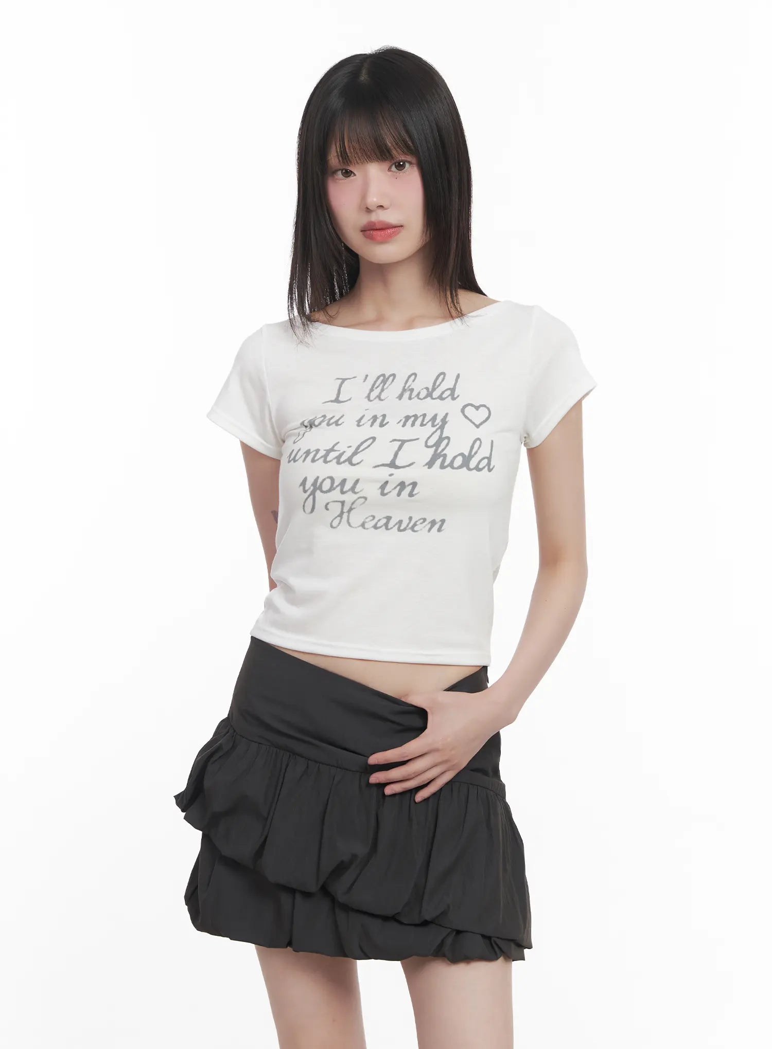 Graphic Slim-Fit Crop Top CU518