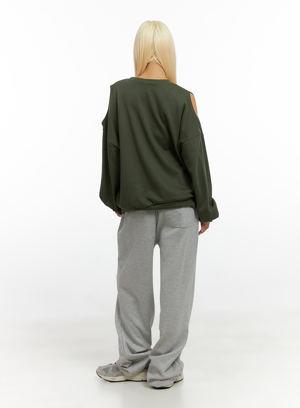 Relaxed Fit Banded Cotton Sweatpants CS426