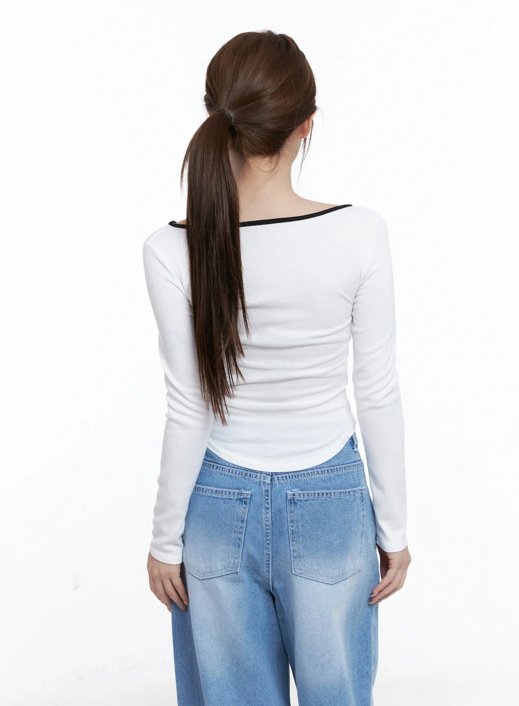 V-Neck Number 89 Long Sleeve Tee CG529