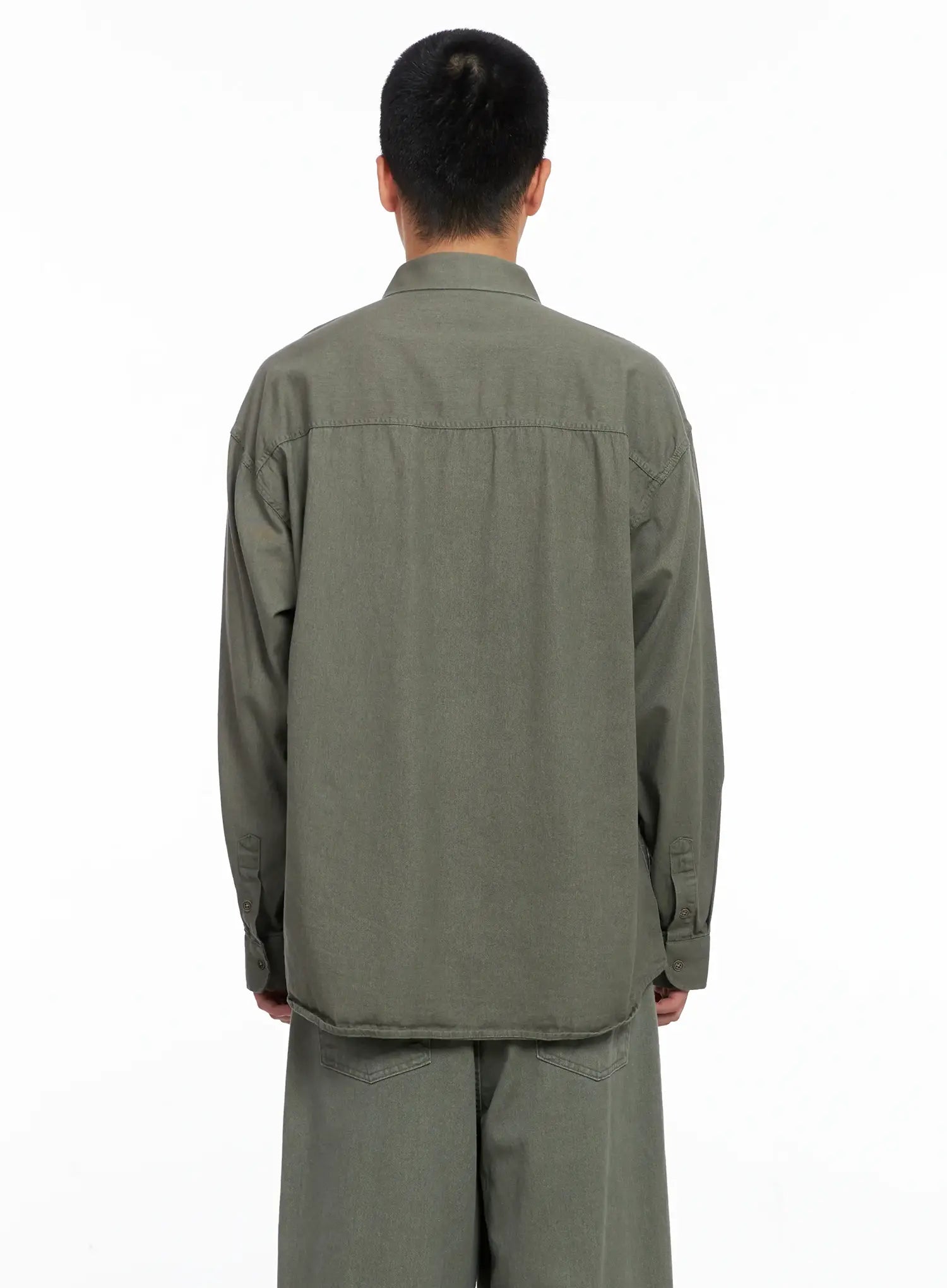 Men's Cozy Cotton Button-Up Shirt IG529