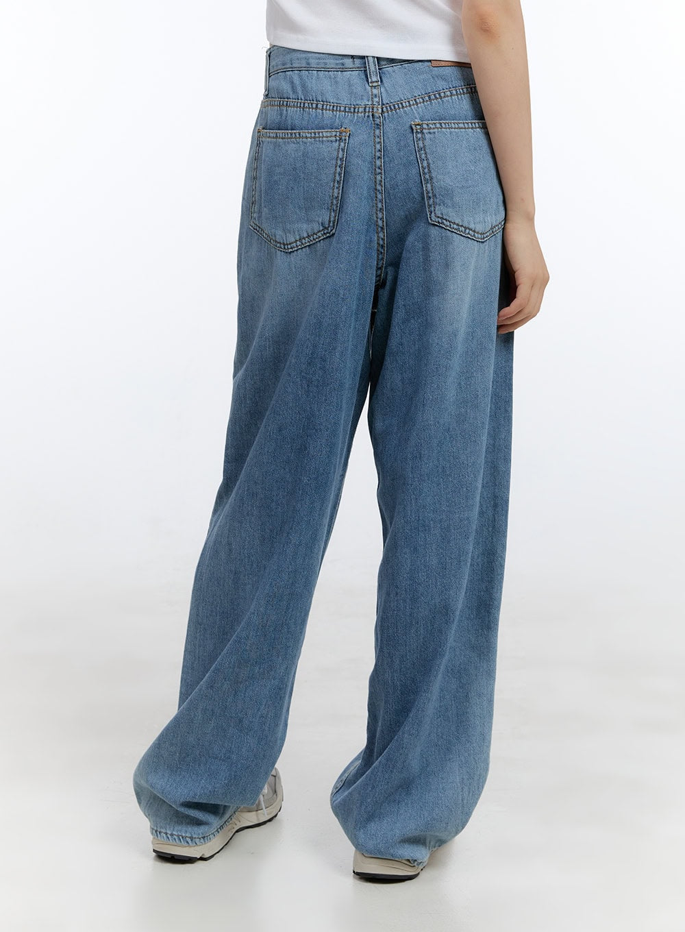 Bess Washed Denim Baggy Jeans CG413