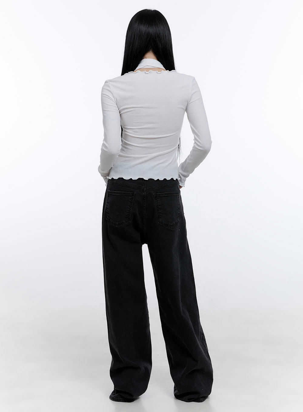 Shirring Detail Slim-Fit Crop Top CD419