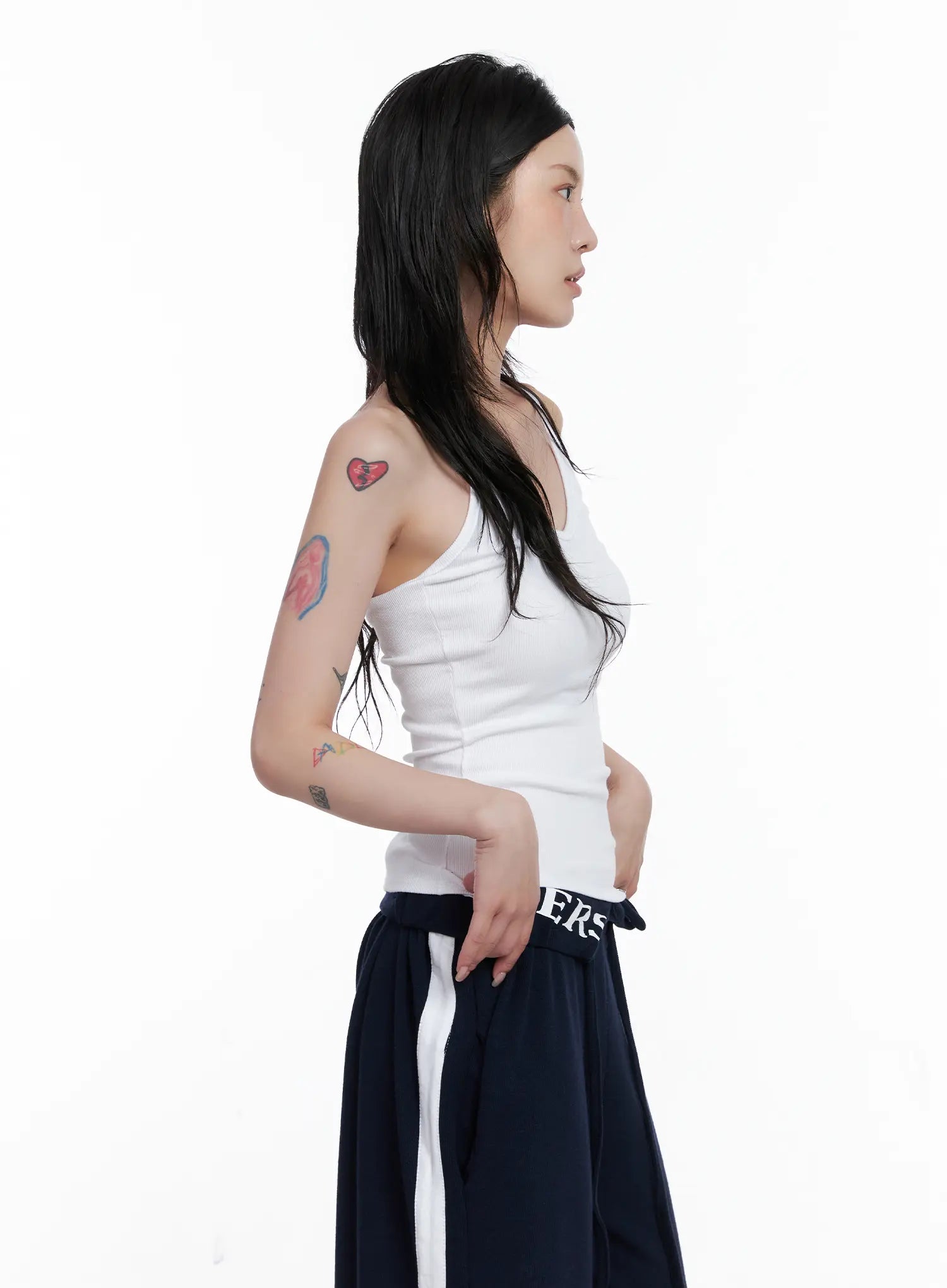 V-Neck Ring Detail Tank Top CS526