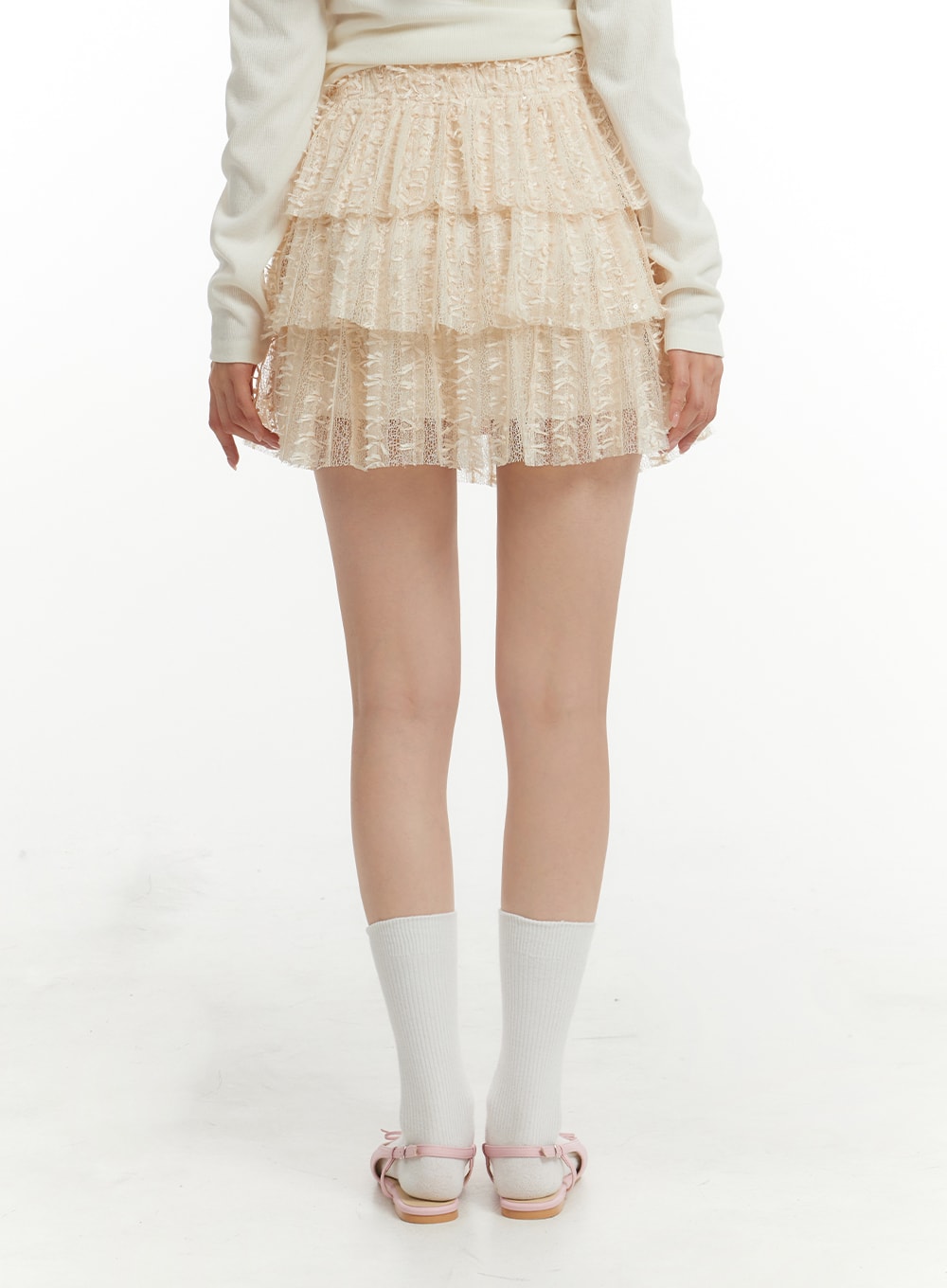 Lace Frill Mini Skirt OF428