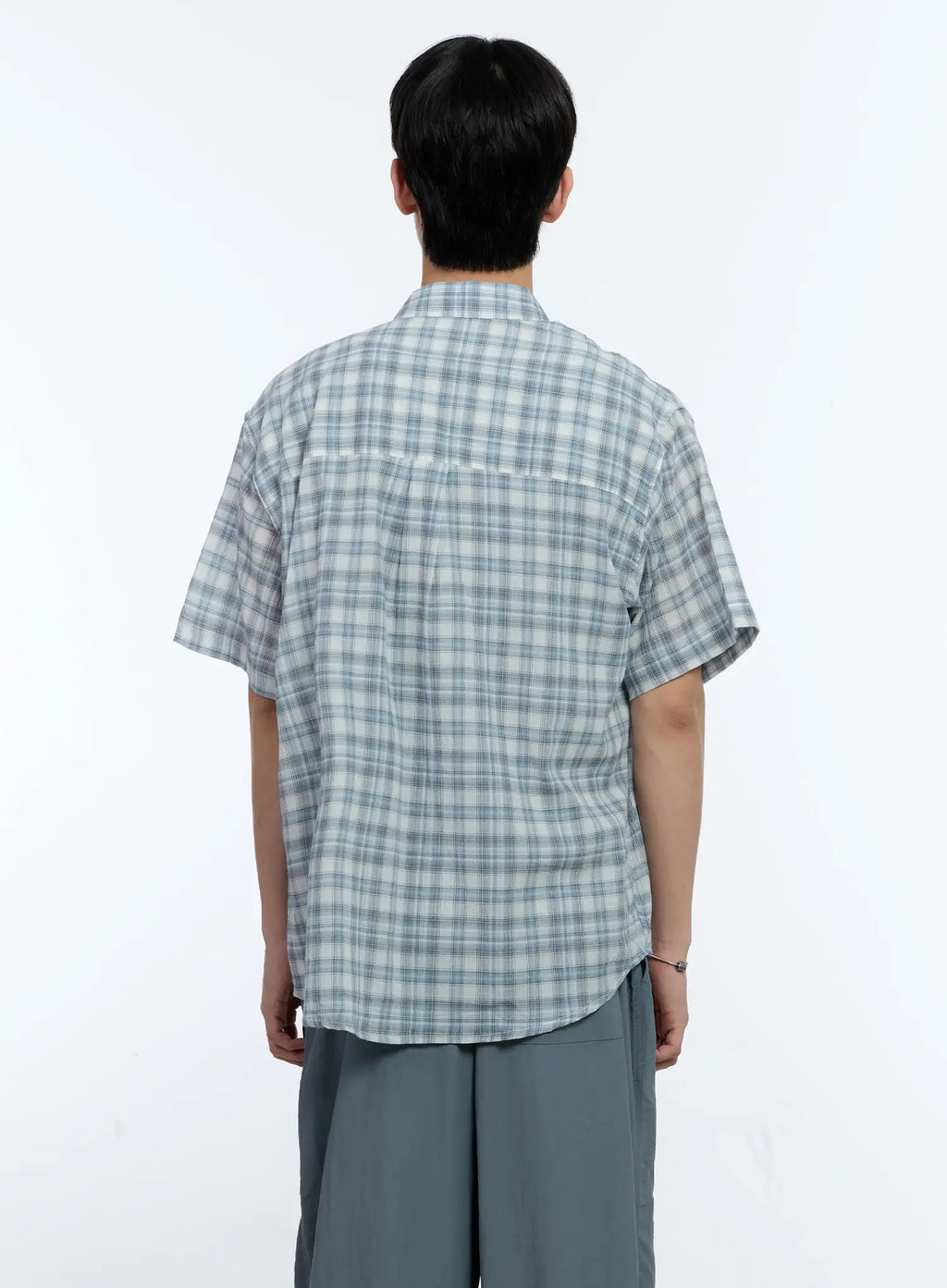 Men's Checkered Button-Up Shirt IG501