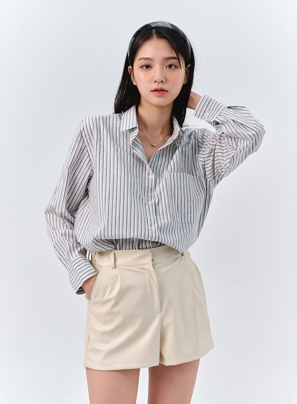 Modern Minimalist Faux Leather Shorts OO319