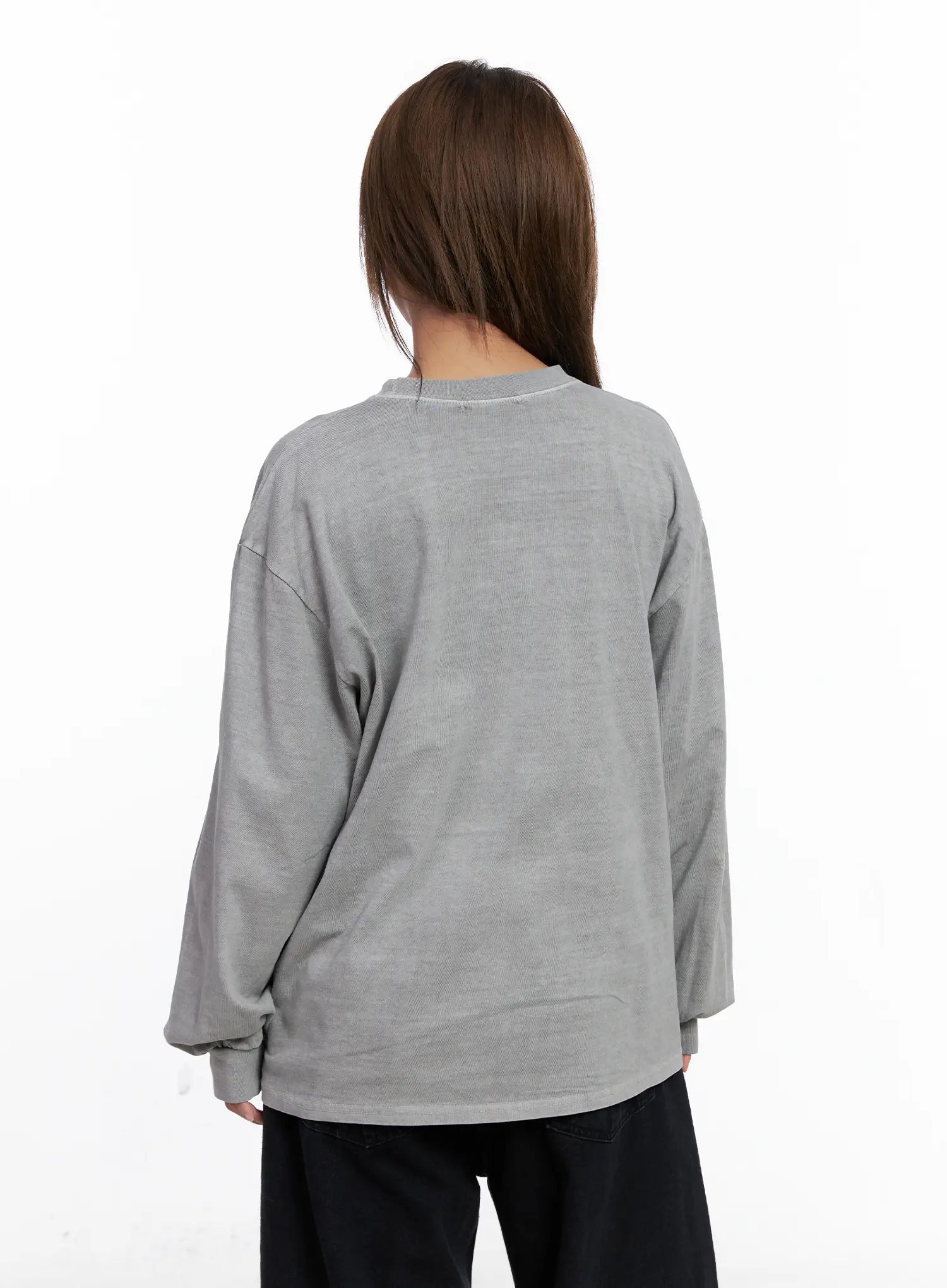 Oversized Graphic Long Sleeve Tee CS524