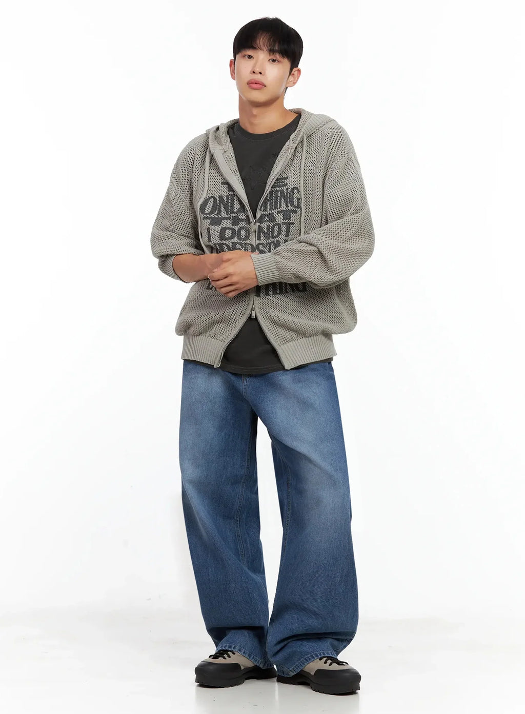 Men's Graphic Zip-Up Hoodie IL516