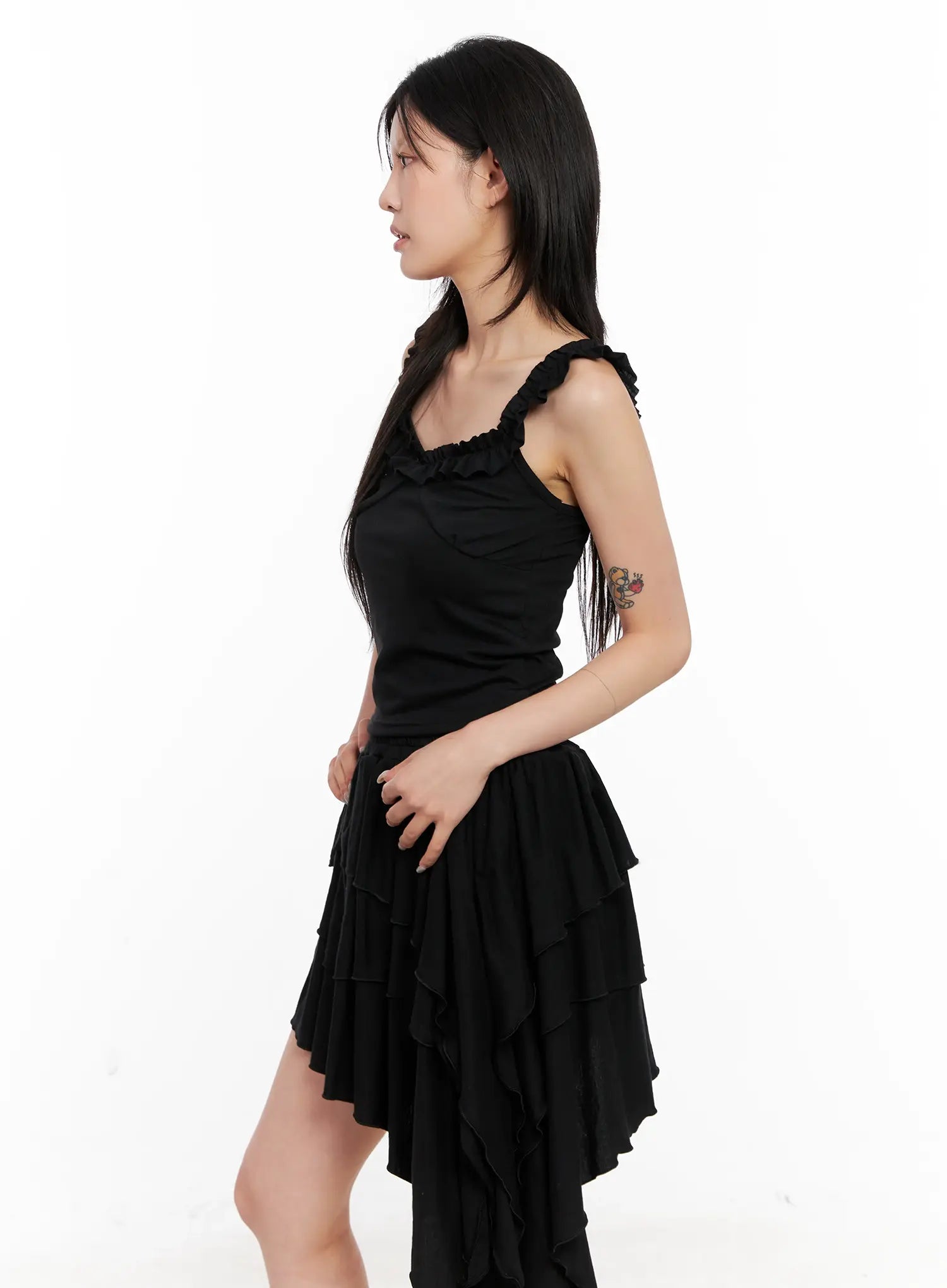 Asymmetric Ruffle Dress CL528