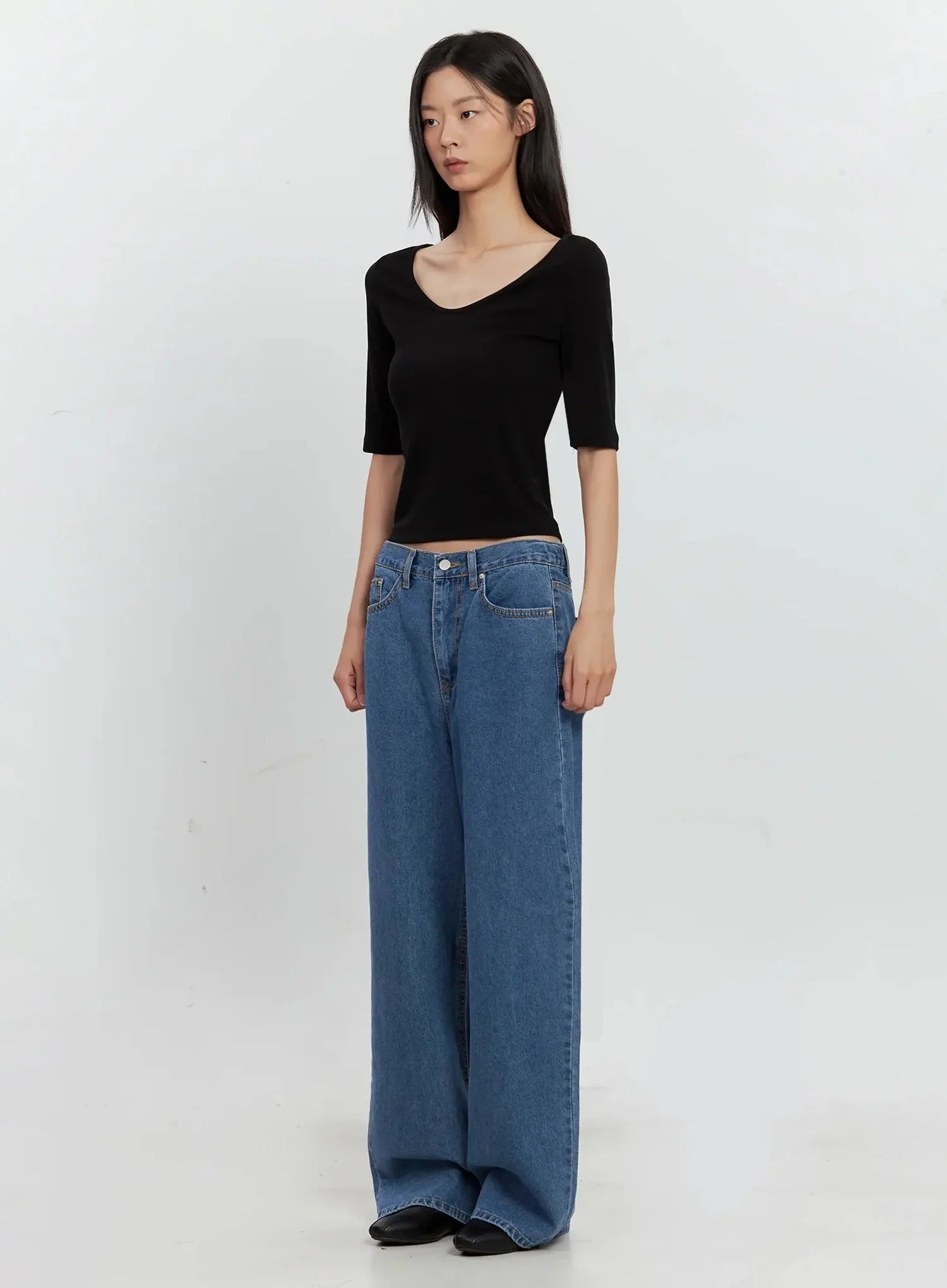 Basic 3/4-Sleeve Top IL528