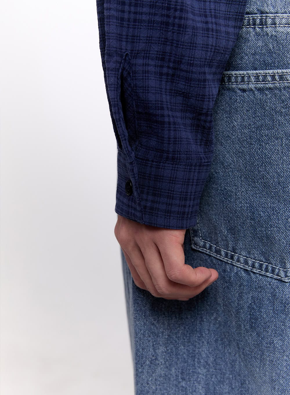 Men's Loose-Fit Plaid Hooded Shirt IM512