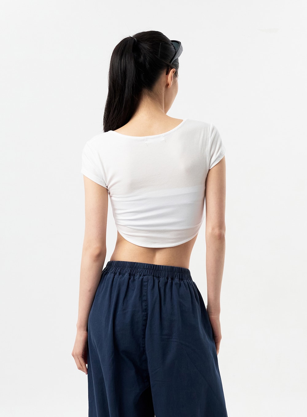 Square Neck Cropped Tee CY312