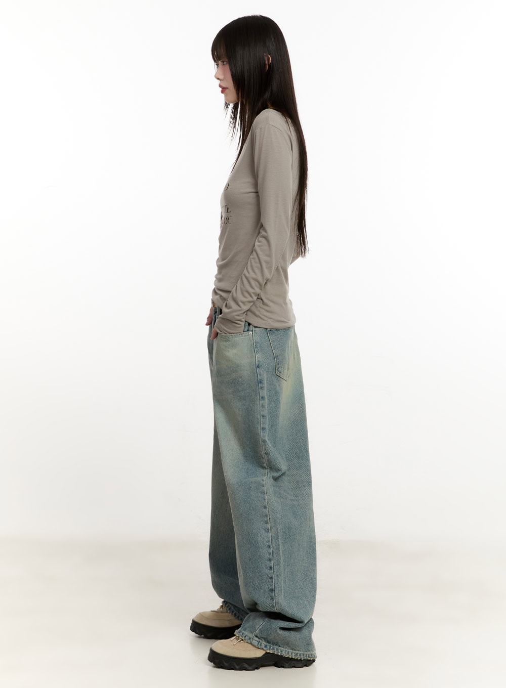 Galinda Washed Baggy Jeans CM513