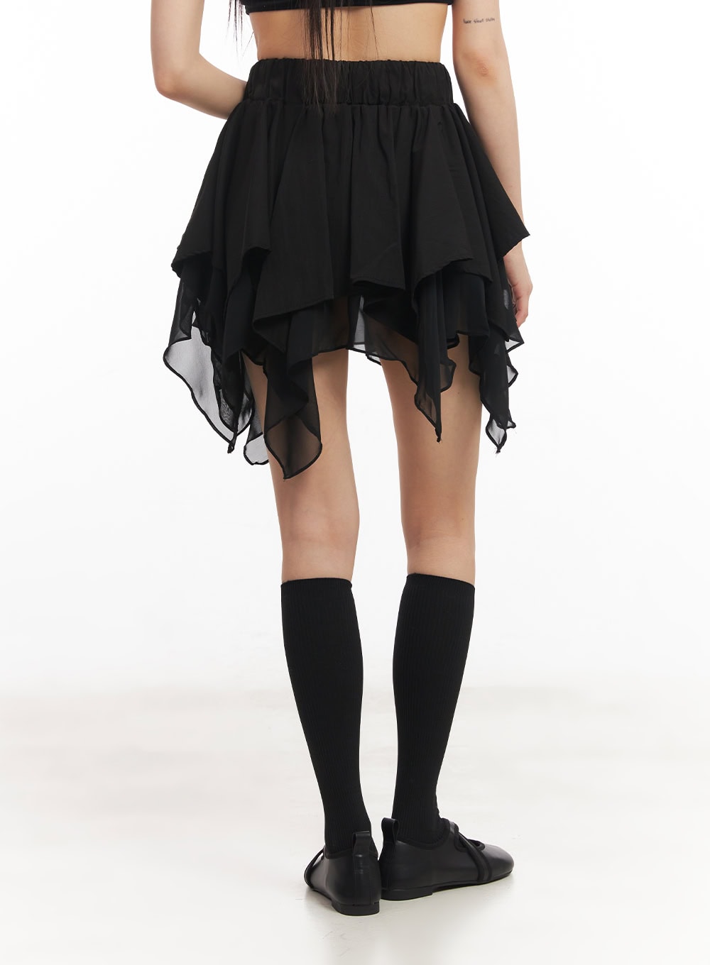 Ruffle Flare Mini Handkerchief Skirt CA522