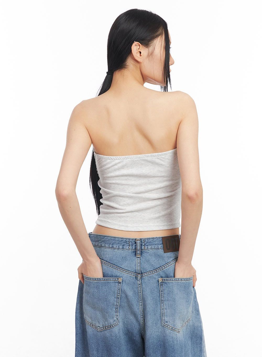 Shirring Padded Tube Top CY528