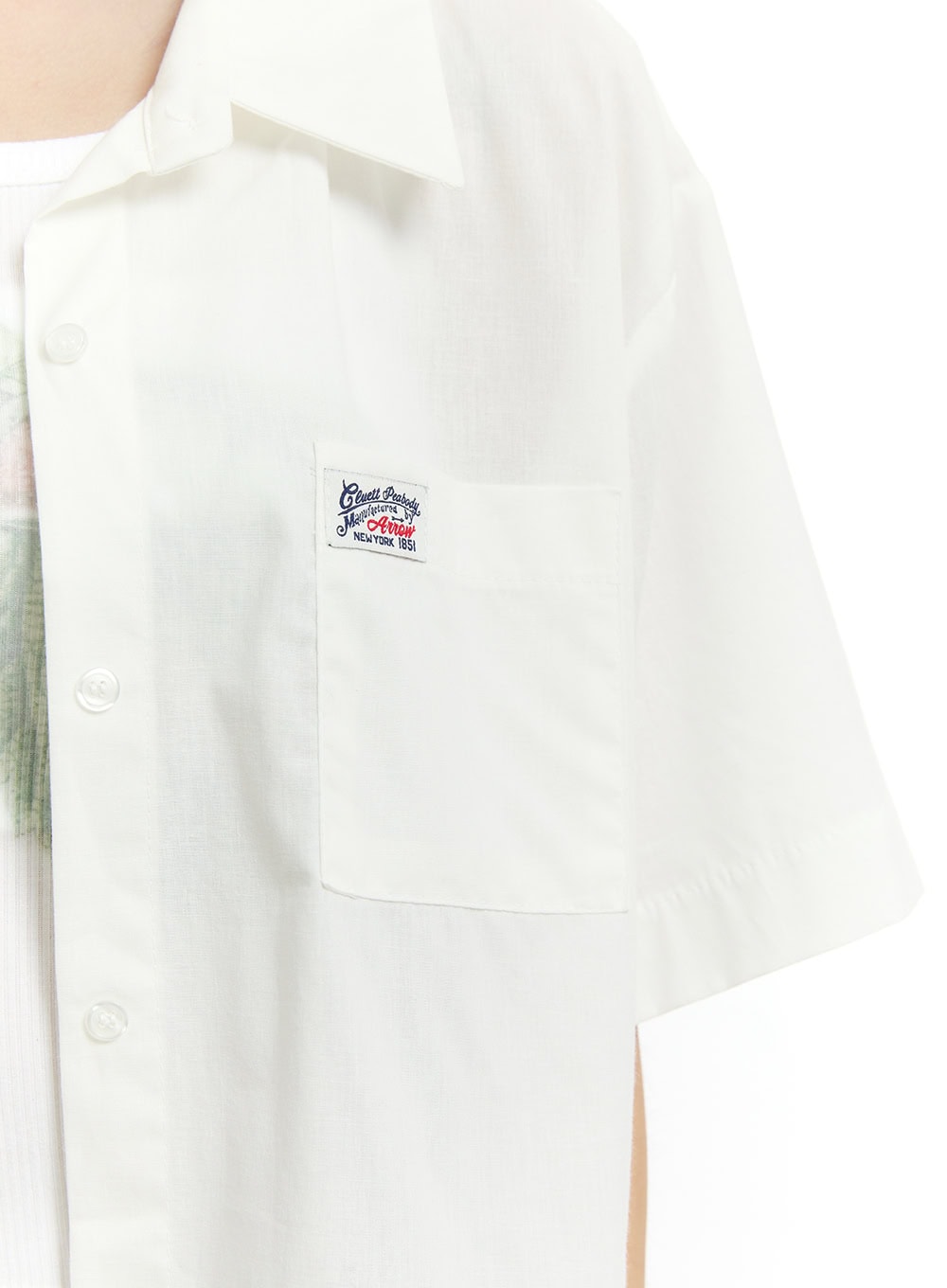 Oversized Collared Short Sleeve Shirt CY505