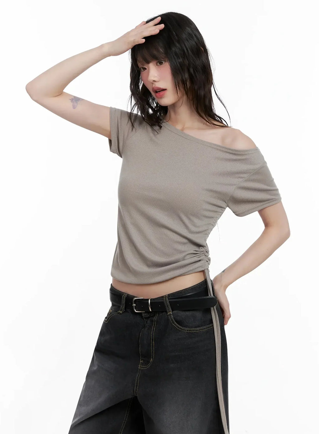 Off-Shoulder Ruched Top IL528