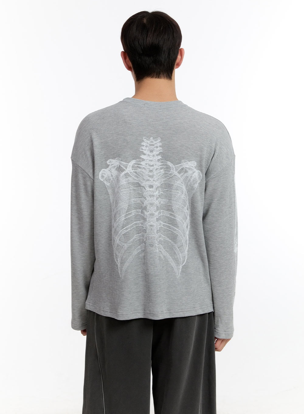 Men's Skeleton Graphic Long Sleeve Top IA504