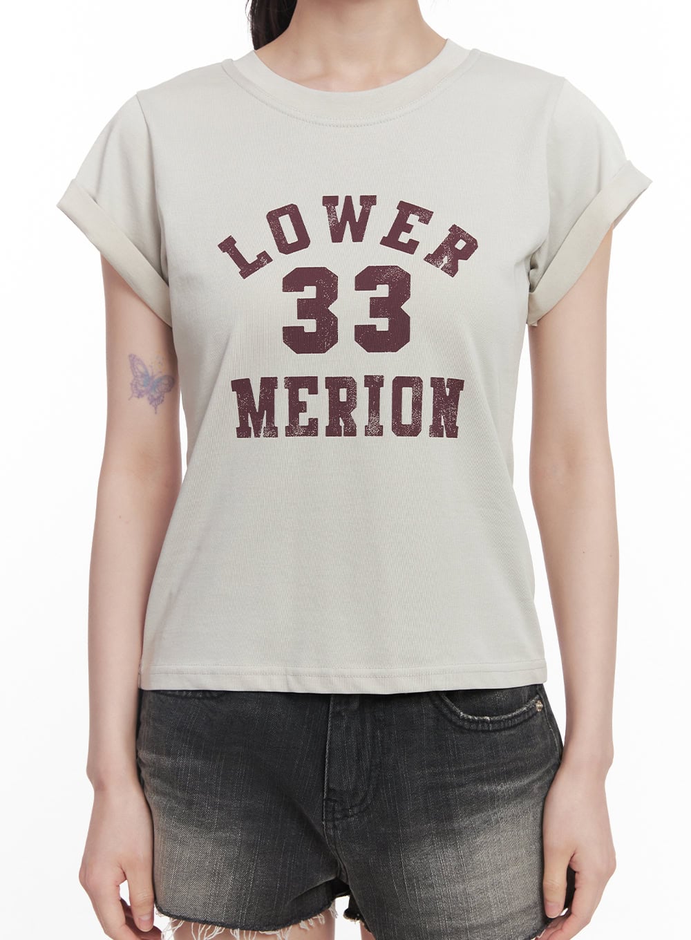 "33" Graphic Cropped Tee CY521