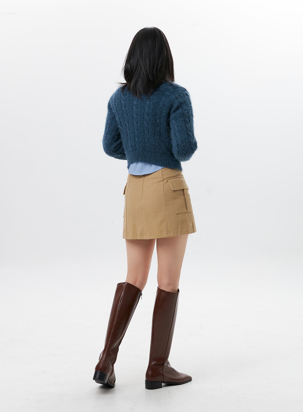 Cable Knit V-Neck Sweater OG315