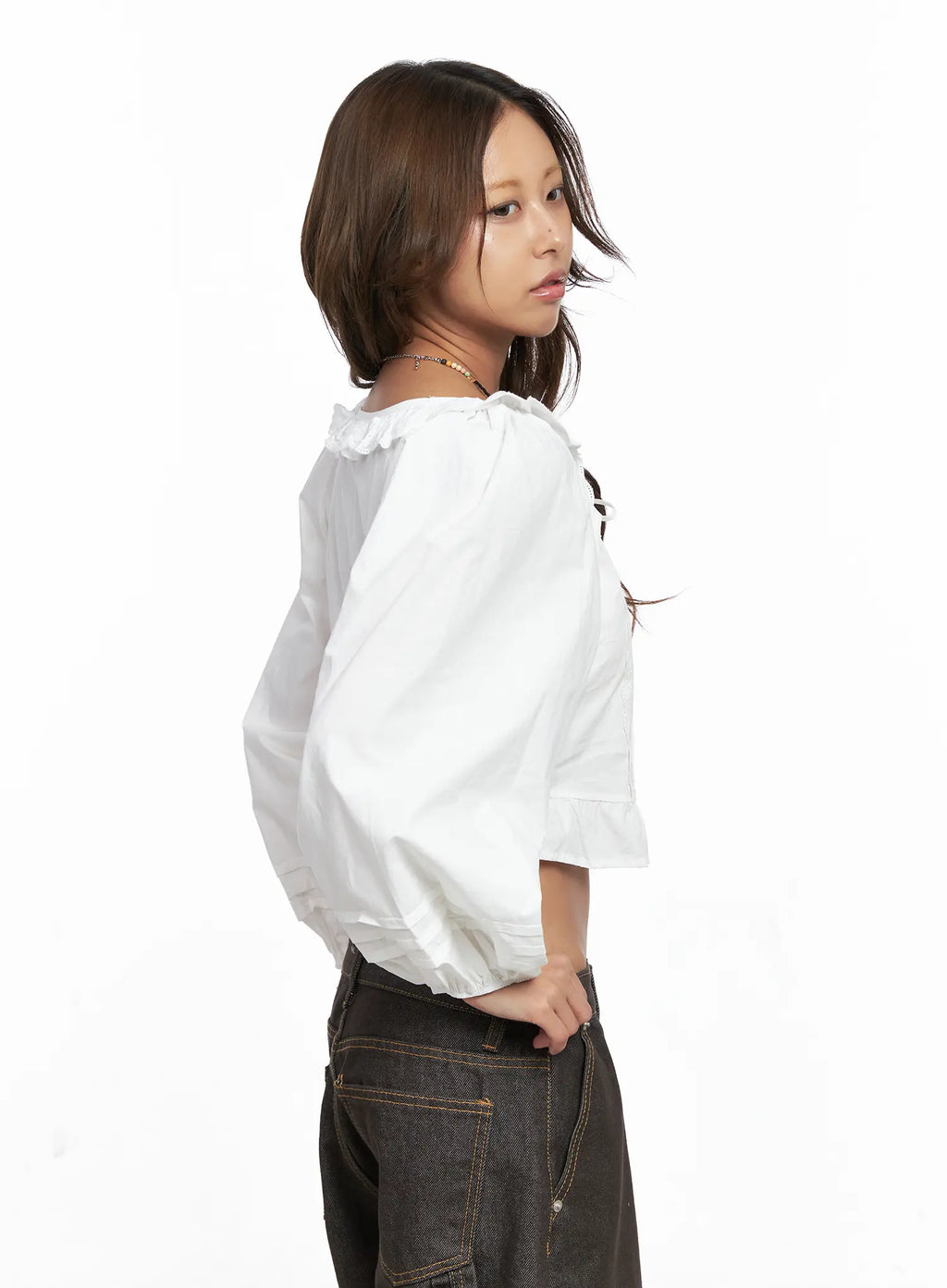 Ruffled Long Sleeve Blouse CO513