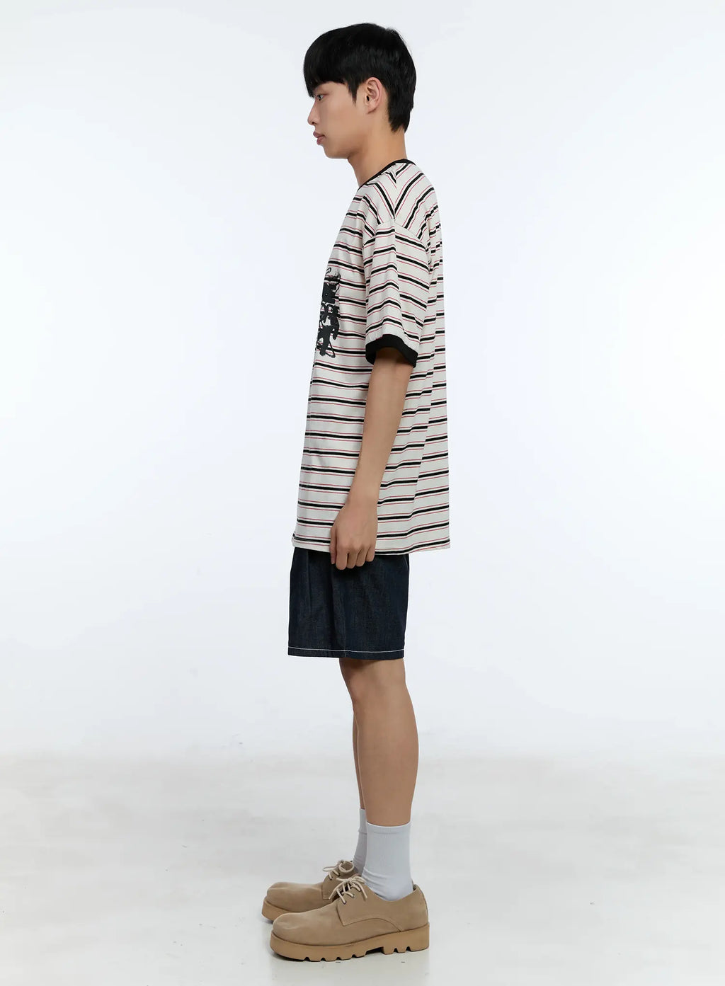 Men's Pleated Denim Jorts IL517