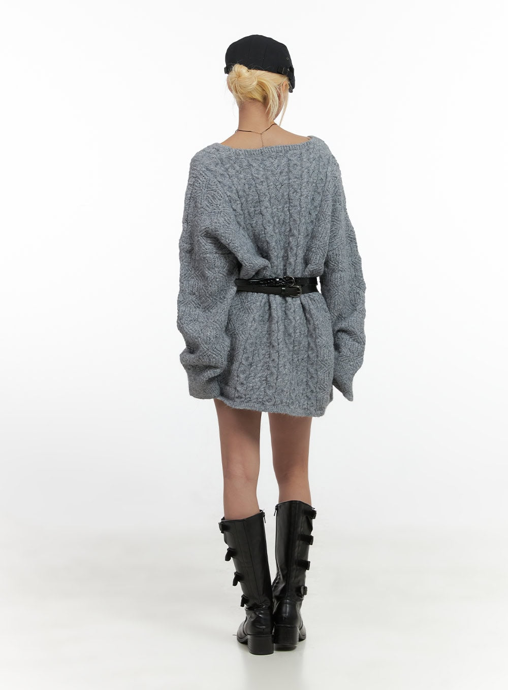 Cozy Cable Knit Mini Dress CS425