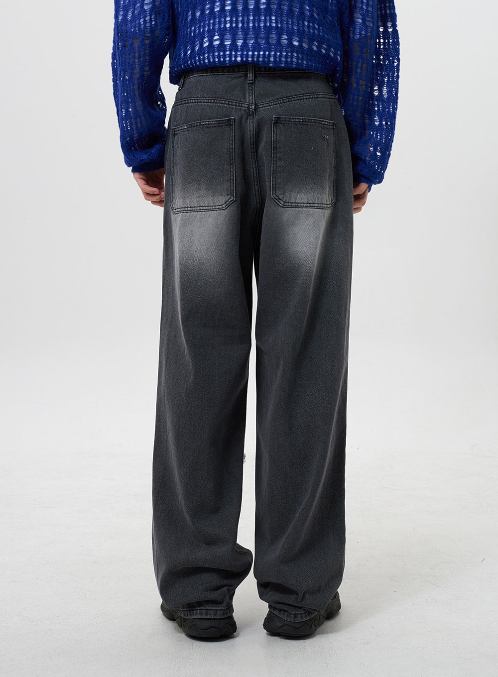 Wide Leg Ripped Jeans Unisex CY322