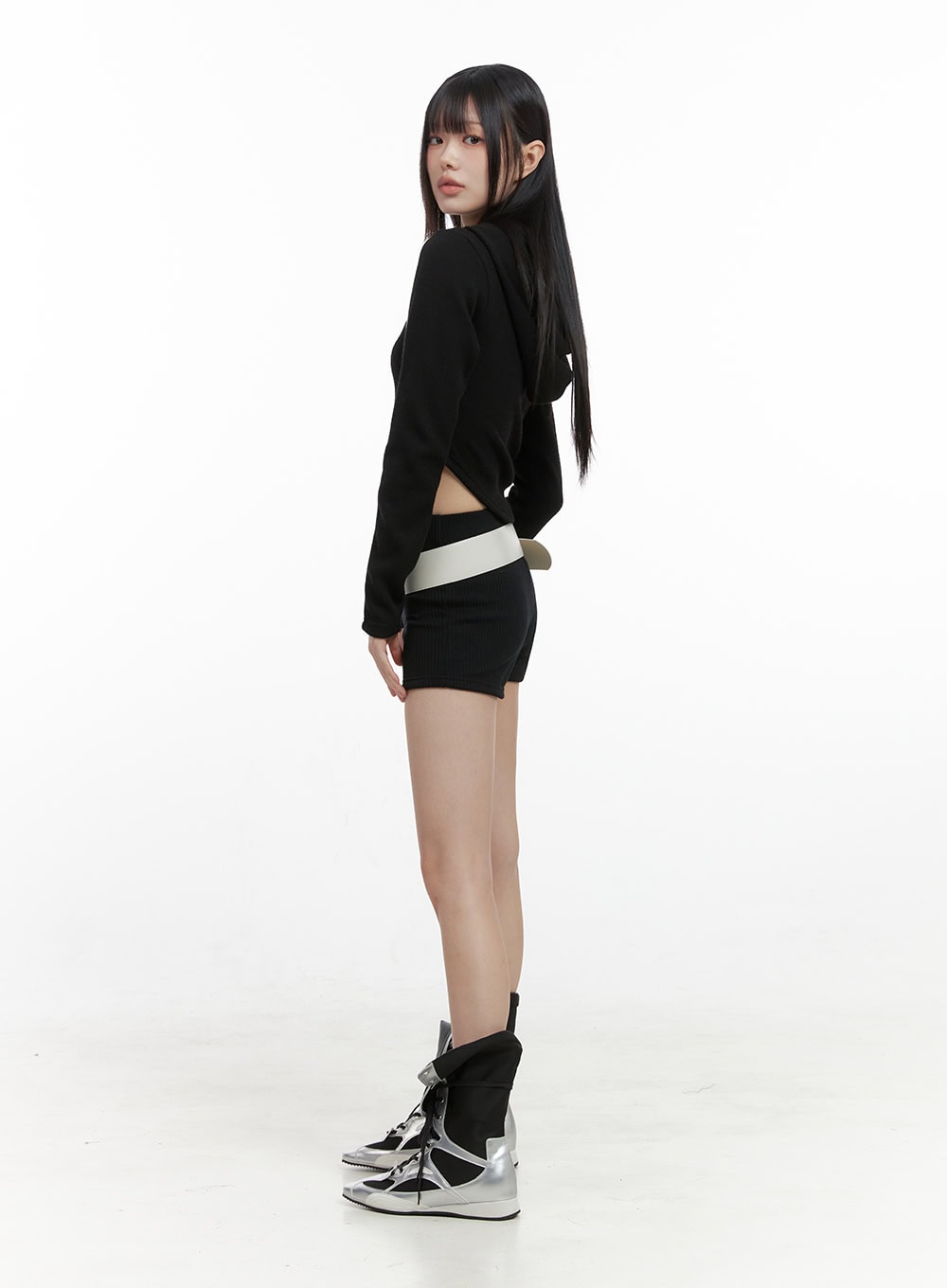 Solid Flex Slim Shorts IO430