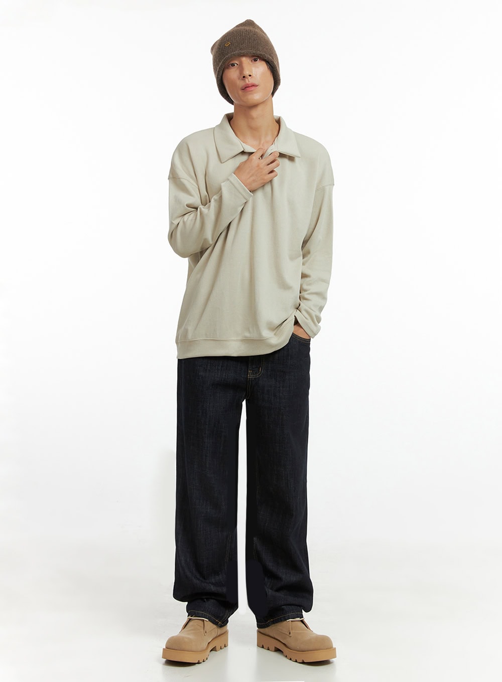 Men's Refined Wide Fit Denim Jeans IO417